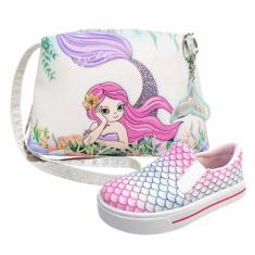 Kit Infantil Bolsa e Tênis Sereia, Magicc Kids, 21