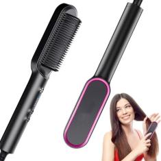 Escova 3 em 1 Secadora Elétrica Profissional Alisa Cabelo 110/220v Biv