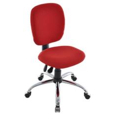 Cadeira Executiva com Back System Cromada  Linha Lombar Vermelho - Des