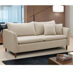 Sofá Living Kassia 2 Lugares 1,64m Bege Lansofbr