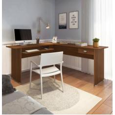 Mesa em L para Escritório 1 Gaveta Pés Antiumidade Cannes Artely