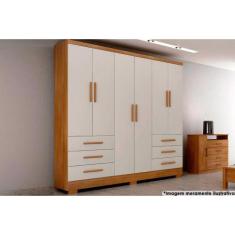 Guarda Roupa 6 Portas e 6 Gavetas c/ Pés Encant/Berlim Cumaru/Fendi - 