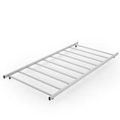 Cama Auxiliar Bruna Solteiro Em Aço Industrial Com Rodízios  - Mobigu,