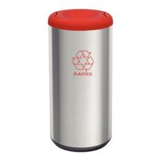 Lixeira Inox Tramontina Piemonte 40 Litros Acetinado Tampa Basculante 