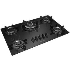 Cooktop Mueller 5 Bocas Queimador Tripla Chama MCG5BC Bivolt