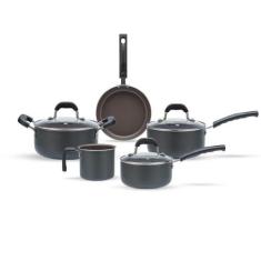 Jogo De Panelas Brinox Antiaderente Ceramic Life 5 Peças