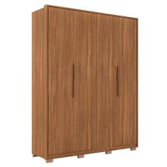 Guarda Roupa Casal Com Pés 4 Portas 3 Gavetas Attore D02 Amendola Touch - Mpozenato