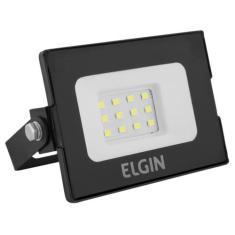Refletor de LED Power IP65 10W Bivolt 6500K Preto - ELGIN