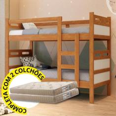 Beliche Barreto Solteiro com 2 Colchões D20 Dupla Face Alta Durabilida