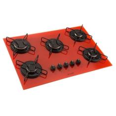 Fog o Cooktop 5 Bocas A G s Fornello Vermelho For05ve Bivolt