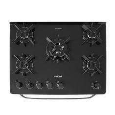 Fogão FGVMG510PT Max Glass 5 Bocas Mesa de Vidro Temperado Suggar