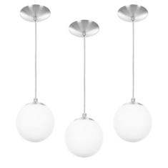 kit 3 Lustres Pendentes Orby Bolinha Escovado - MARRYLUZ