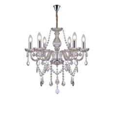 Lustre de cristal taschibra glam conhaque 6xe14