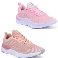 Tênis Feminino Confortável Fitness Esportivo Caminhada Kit 2 - It Save