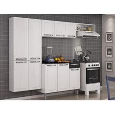 Cozinha Itatiaia Rose Compacta 4 Pecas Branco e Gabinete Preto