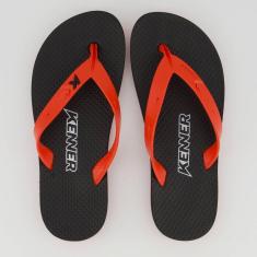 Chinelo Kenner Summer Preto e Vermelho-Masculino