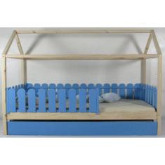 Bicama Montessoriana Solteirão Casinha Colorida Madeira Maciça Pinus -