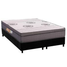 Cama Box Queen: Colchão Ortopédico Polar D28 OrthoPremium Grey + Base 