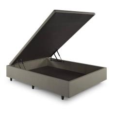 Base Box Baú Viúva 120x203x42 cm Linho Bege