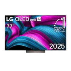 Smart TV 77" OLED 4K LG OLED77C5PSA Processador a9 Gen8, WebOS 25 e Wi-Fi