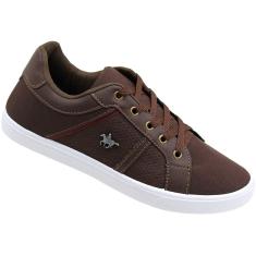 Tênis Casual Polo Energy Perfuros Logo Metalizada Masculino