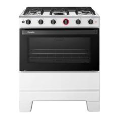 Fogão de Piso 5 Bocas Esmaltec F5IAB Ideal Super | Mesa em Aço Inox, Acendimento Automático, Branco, Bivolt