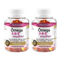 Kit 2 Ômega 3-6-9 Mulher 60 Capsulas Maxinutri-Unissex