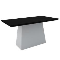 Mesa Bárbara 160X90 Off White/Preto - New Ceval