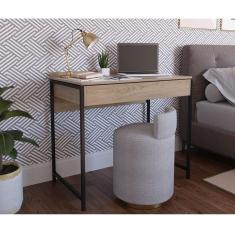 Escrivaninha Penteadeira Mesa Industrial Tampo Reclinável