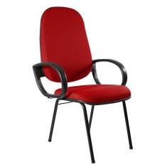 Cadeira Presidente Base Palito com Braço Corsa Metal Wood Design Vermelho