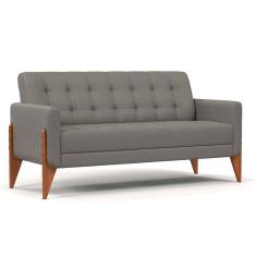 sofá 3 lugares brooklin linho cimento 200 cm