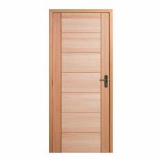 Kit Porta Pronta Maciça 214x89cm Eucalipto Esquerda Pm58 Quartier Cruzeiro Portas Nude