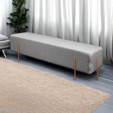 Recamier Banco Luxo Eros Moderno Cinza