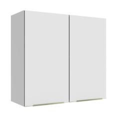 Armário Aéreo 70 Cm 2 Portas Branco/branco Veludo Lux Madesa Branco