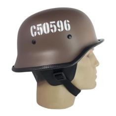 Capacete coquinho Royal Enfield Marrom Scooter Elétrica Moto M34103 - 