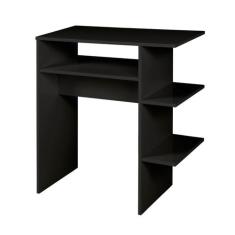 Mesa Escrivaninha Preta Móvel Clássico e Moderno Prateleira - Moveis C