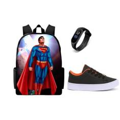 Bolsa Masculina Lançamento Mais Tenis Casual E Relogio led Top Infanti