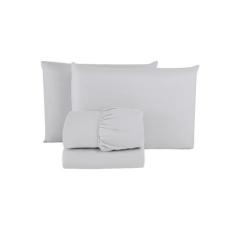 Jogo de Lençol Solteiro 03 Peças Cama Box Percal 200 Fios Algodão Jogo