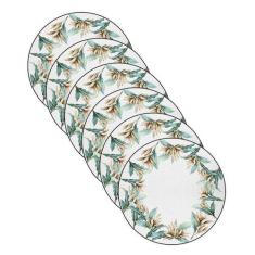Sousplat Flores Menta - NSW, 6 Peças, Sem base