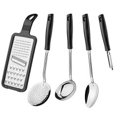 Jogo Utensilios Inox 5 peças Easy Preto - Tramontina