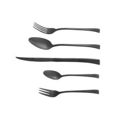 Faqueiro 30 Peças de Aço Inox Berna Preto Fosco - Wolff
