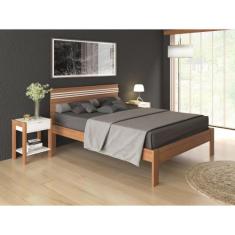 Cama de Casal para Colchão 138 x 188cm Multimóveis VCR35013, Amêndoa/B