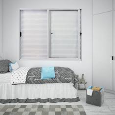 Janela de Alumínio Veneziana 100x100cm 3 Folhas Fortline Branco