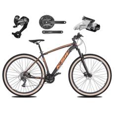 Bicicleta Aro 29 Ksw Xlt 27v Câmbios Shimano Altus Freios Hidráulicos Suspensão Com Trava Pneu Bege-Unissex