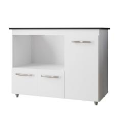 Balcão para Cooktop 5 Bocas com 3 Portas Ana Branco - Moblis