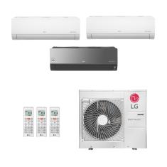 Ar-Condicionado Multi Split Inverter LG 30.000 (2x Evap HW 12.000 + 1x Evap HW Artcool 18.000) Quente/Frio 220V