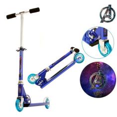 Patinete Scooter Marvel Vingadores Infantil Azul de Alumínio - DM Radi