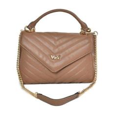 Bolsa Tiracolo Matelassê Via Marte Alça de Mão Fixa e Corrente Ajustável B2-520-Feminino