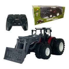 Trator Controle Remoto Plaina Frontal Recarregável Com Luzes - Cks Toy
