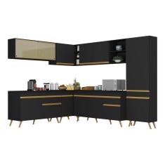 Armário De Cozinha Completa De Canto V265 Dourado